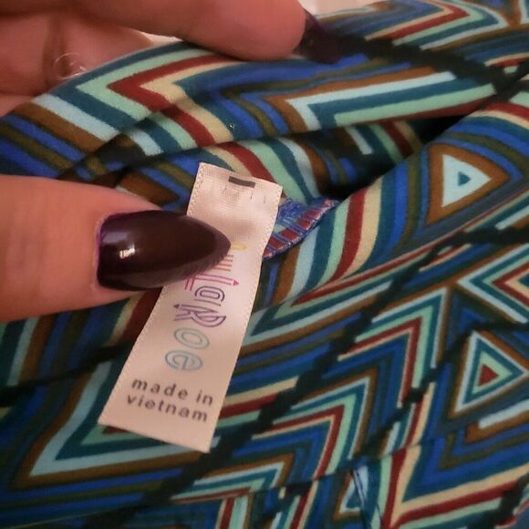 LuLaRoe Multi-colored Aztec Print Leggings - Picture 4 of 4